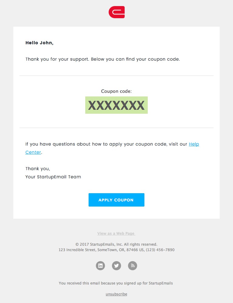 Coupon - Responsive HTML Email Template